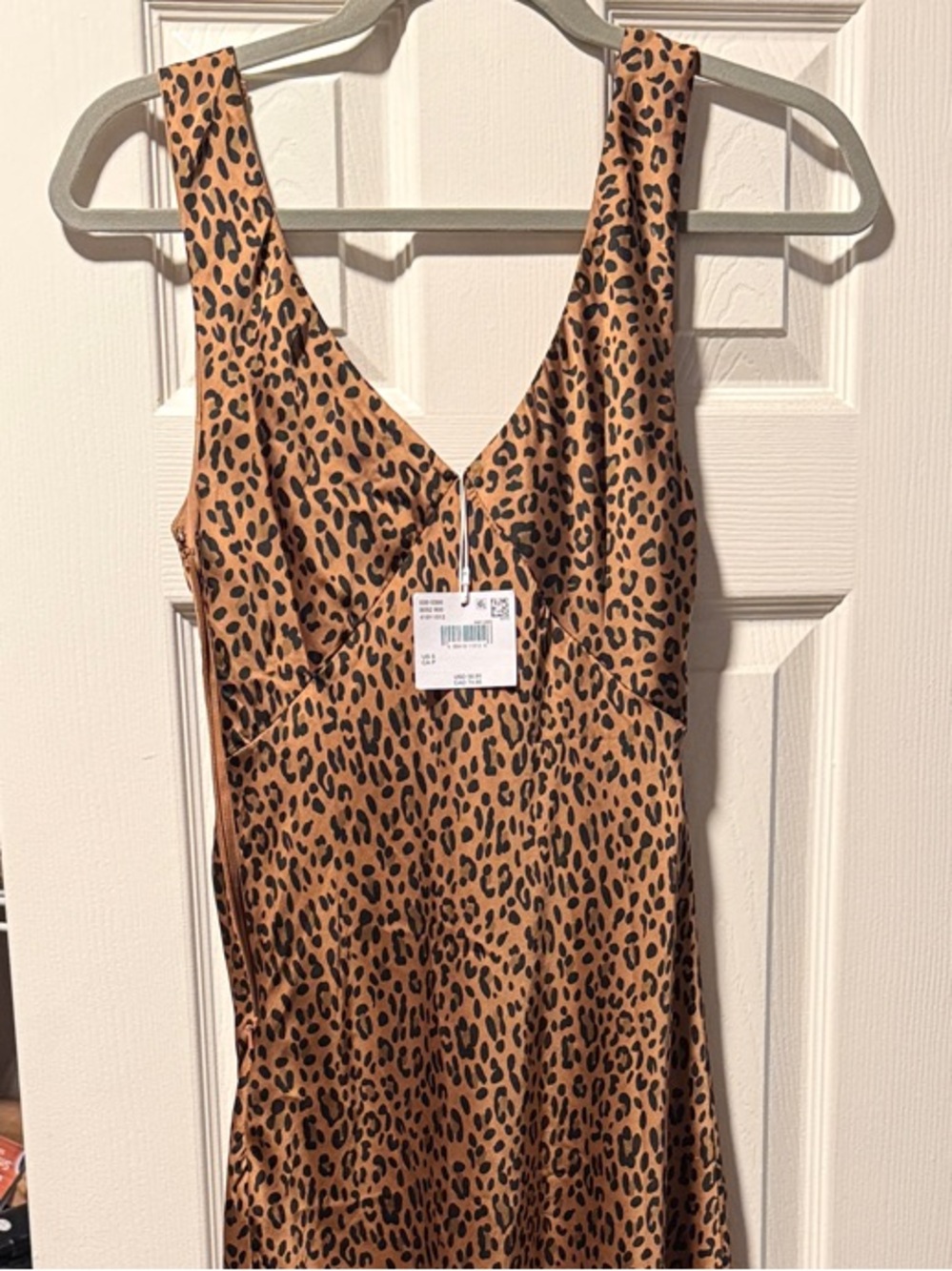 American Eagle Outfitters Leopard Print Maxi Dress - Tan and Black